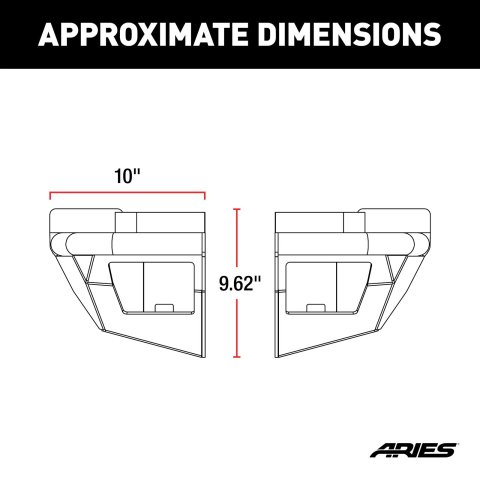 ARIES Automotive - Bumper End Plates for 2007-2025 WRANGLER, 2018 WRANGLER JK 2081223 Side Extensions, TrailChaser 2007 2017 Jeep Wrangler thumbnail 4