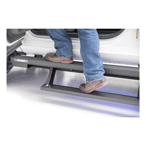 Aries Automotive ActionTrac Powered Running Boards for 2015-2025 CANYON, COLORADO - 3047904 Power Boards, ActionTrac, Aluminum, Black Powdercoated, Chevy, GMC, Crew Cab, Kit thumbnail 3