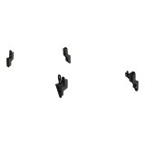 Aries Automotive 3 in. Round Side Bars 215041 Step Bars, Stainless Steel, Black Powdercoated, Gloss, 3.00 Diameter, 82.870 Length, Dodge, Pair thumbnail 6