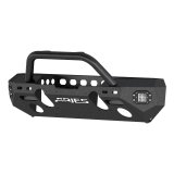 Aries Automotive TrailChaser Front Bumper with Corner and Brush Guards for 2020-2025 GLADIATOR, 2018-2025 WRANGLER - 2082094 Bumpers, Fabricated, Aluminum, Black Powdercoated, Textured, Front, Center Section, Guards, Guard, Jeep, Kit thumbnail 2