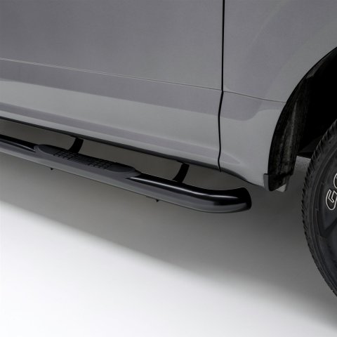 Aries Automotive 3 in. Round Side Bars 204054 Nerf and Step Bars, Steel, Black, Gloss, Powdercoated, 3.00 Diameter, Chevrolet, GMC, Pair