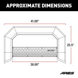 Aries Automotive AdvantEDGE 5.5 in. Bull Bars 2164003 Grille Guards, ADVANTEdge Bar, Aluminum, Black Powdercoated, Chevrolet, GMC, Each thumbnail 5