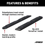 Aries Automotive Ascentstep Running Boards 2057975 Boards, 75 in,, Black, Pair thumbnail 7