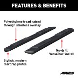 Aries Automotive Ascentstep Running Boards 2057985 Boards, 85 in,, Black, Pair thumbnail 7