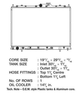 CSF Radiators 3123 Mitsubishi Endeavor 3.8 L thumbnail 1