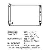 CSF Radiators 3636 Radiator, OE Replacement, Aluminum/Plastic, Natural, Lexus, RX350, Each thumbnail 3