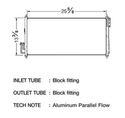 CSF Air Conditioning Condensers 10401 Condenser, Aluminum, Natural, Nissan, Each thumbnail 1