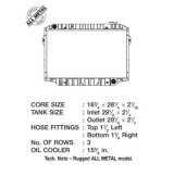 CSF All-Metal Radiators for 1993-1997 LAND CRUISER, 1996-1997 LX450 - 2517 Radiators, All-Metal, Downflow, Copper/Brass, Black, Transmission Cooler, Lexus, Toyota, 4.5L, Each thumbnail 1