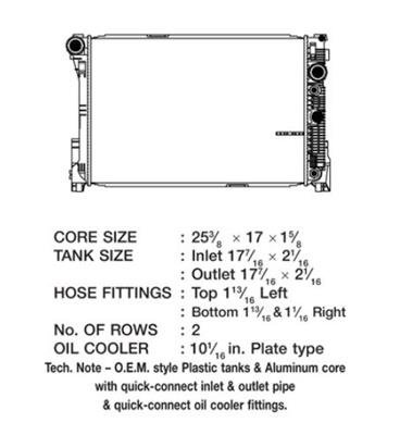 CSF Radiators 3548 Radiator, OE Replacement, Aluminum/Plastic, Natural, Mercedes-Benz, Each thumbnail 1