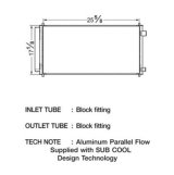 CSF Air Conditioning Condensers 10503 Condenser, Aluminum, Black, Mazda, Each thumbnail 1