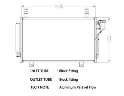 CSF Air Conditioning Condensers 10730 Condenser, Aluminum, Black, Mazda, Each thumbnail 3