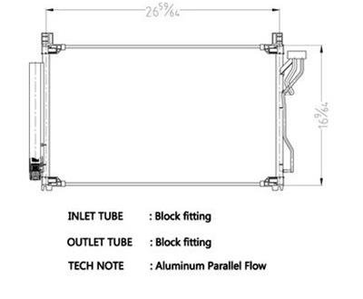 CSF Air Conditioning Condensers for 2015 SONATA - 10768 Condenser, Aluminum, Natural, use on Hyundai, Each thumbnail 1