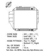 CSF All-Metal Radiators 2275 Radiator, All-Metal, Downflow, Copper/Brass, Black, Ford, Each thumbnail 3