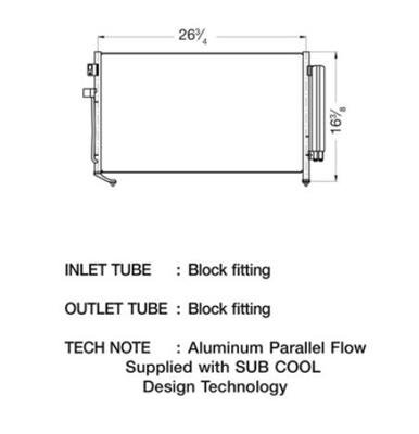 CSF Air Conditioning Condensers 10643 Condenser, Aluminum, Natural, Subaru, Each thumbnail 1