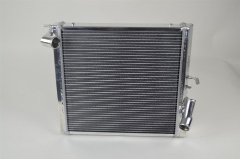 CSF Racing Radiators for 2011-2016 911, 2013-2016 BOXSTER, 2014-2016 CAYMAN - 7066 Radiator, Racing, Aluminum, Polished, Porsche, Carrera, Boxster, Cayman, 991, 981, Left Side, Each thumbnail 1