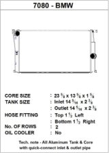 CSF Radiator Fluid Coolers 7080 BMW F20/F21/F22/F23/F30/F31/F34 GT/F32/F33/F36 Gran Coupe (M.T.) / i3 thumbnail 5