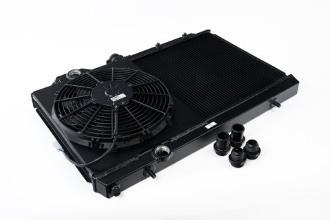 CSF Racing Radiators for 2005-2006 LANCER - 7075B Radiator, Racing, Aluminum, Black, Mitsubishi, Lancer, Evo, Fan Included, Each thumbnail 6