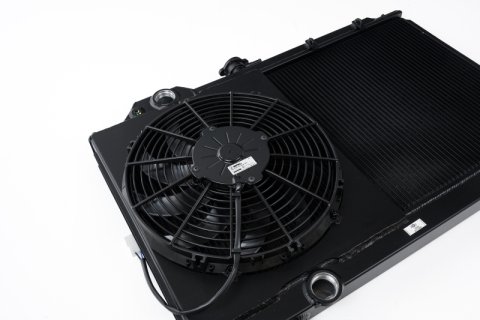 CSF Racing Radiators for 2005-2006 LANCER - 7075B Radiator, Racing, Aluminum, Black, Mitsubishi, Lancer, Evo, Fan Included, Each thumbnail 7