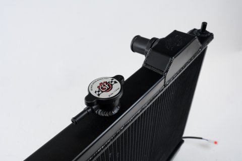 CSF Racing Radiators for 2005-2006 LANCER - 7075B Radiator, Racing, Aluminum, Black, Mitsubishi, Lancer, Evo, Fan Included, Each thumbnail 9