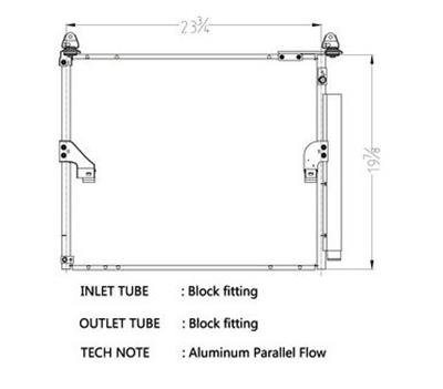 CSF Air Conditioning Condensers 10740 Condenser, Aluminum, Black, Toyota, Each thumbnail 1