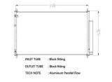 CSF Air Conditioning Condensers 10791 Condenser, Aluminum, Black, for use on Honda®, Each thumbnail 1