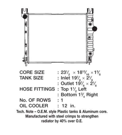 CSF Radiators 3516 Radiator, OE Replacement, Aluminum/Plastic, Natural, Dodge, Dakota, Durango, Each thumbnail 3