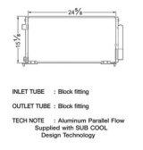 CSF Air Conditioning Condensers 10482 Condenser, Aluminum, Black, for use on Honda®, Each thumbnail 1