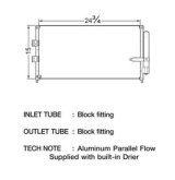 CSF Air Conditioning Condensers 10484 Condenser, Aluminum, Black, for use on Honda®, Each thumbnail 1