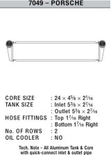 CSF Racing Radiators for 2005-2012 911, BOXSTER, 2006-2012 CAYMAN - 7049 Radiator, Racing, Aluminum, Polished, Porsche, Boxster, Cayman, 997, Carrera, Center, Each thumbnail 9