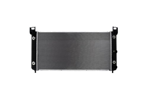 CSF Radiators 3831 Radiator, Aluminum/Plastic, Natural, Crossflow, Upper Driver Side Inlet, Lower Passenger Side Outlet, Cadillac, Chevy, GMC, Hummer, Each thumbnail 1