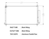 CSF Air Conditioning Condensers 10751 Condenser, Aluminum, Black, for use on Honda®, Each thumbnail 1