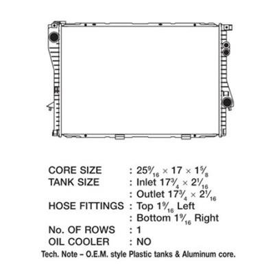 CSF Radiators 2918 Radiator, OE Replacement, Aluminum/Plastic, Natural, BMW, Each