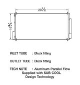 CSF Air Conditioning Condensers 10435 Condenser, Aluminum, Black, for use on Honda®, Each thumbnail 1