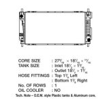 CSF Radiators 3531 Radiator, OE Replacement, Aluminum/Plastic, Natural, Ford, Mercury, Escape, Mariner, Each thumbnail 1