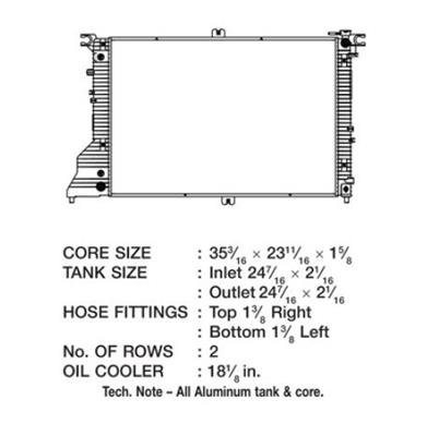CSF Radiators 3550 Radiator, OE Replacement, Aluminum, Natural, Nissan, NV Series, Each thumbnail 1
