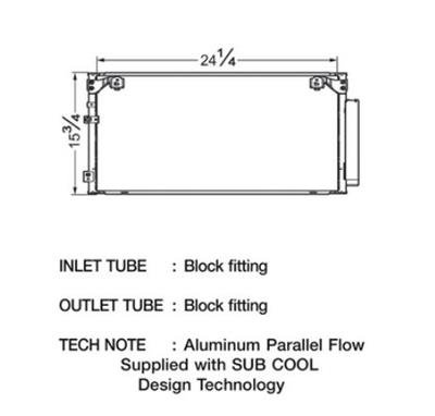 CSF Air Conditioning Condensers 10512 Condenser, Aluminum, Black, Scion, Each thumbnail 1