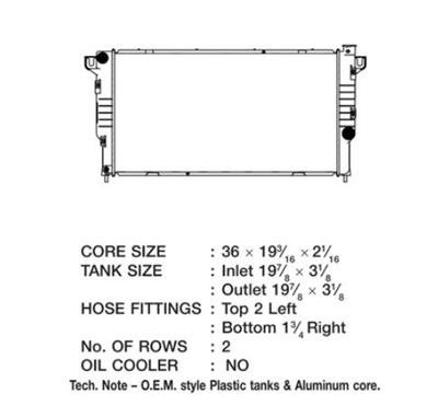 CSF Radiators for 1994-2002 RAM 2500, 3500 - 3273 Radiator, OE Replacement, Aluminum/Plastic, Natural, Dodge, Each thumbnail 1
