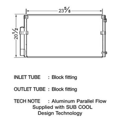 CSF Air Conditioning Condensers 10431 Condenser, Aluminum, Black, Lexus, Each thumbnail 1