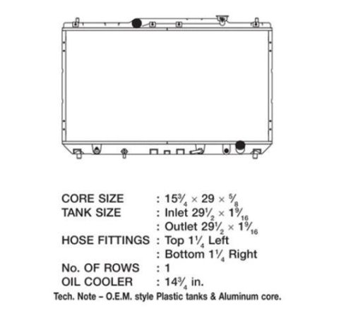 CSF Radiators 2621 Toyota Camry 2.2 L thumbnail 3