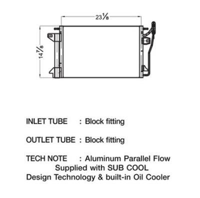 CSF Air Conditioning Condensers 10533 Condenser, Aluminum, Black, Ford, Each