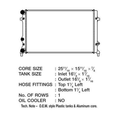 CSF Radiators for 2012-2014 PASSAT - 3705 Radiator, OE Replacement, Aluminum/Plastic, Natural, Volkswagen, Passat, Each thumbnail 1