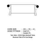 CSF Intercoolers for 2013-2018 2500, 3500 - 6098 Intercooler, Aluminum, Black, 25.500 in. Width, 9.750 in. Height, 4.250 in. Depth, Ram, Each thumbnail 1