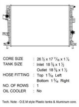 CSF Radiators 3813 Radiator, Aluminum/Plastic, Natural, Crossflow, Upper Driver Side Inlet, Lower Passenger Side Outlet, Turbocharged, Ford, Lincoln, Each thumbnail 1