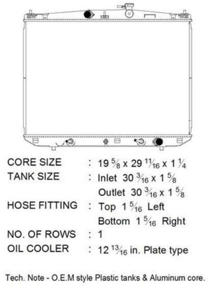 CSF Radiators 3827 Radiator, Aluminum/Plastic, Natural, Downflow, Upper Driver Side Inlet, Lower Passenger Side Outlet, Lexus, Each thumbnail 1