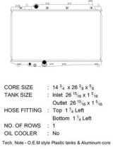 CSF Radiators for 2016-2022 HR-V - 3854 Radiator, Aluminum/Plastic, Natural, Downflow, Upper Driver Side Inlet, Lower Driver Side Outlet, use on Honda®, Each thumbnail 1