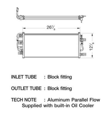 CSF Air Conditioning Condensers 10678 Condenser, Aluminum, Black, Ford, Each