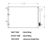 CSF Air Conditioning Condensers 10715 Condenser, Aluminum, Black, Chrysler, Each thumbnail 1