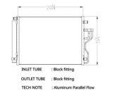 CSF Air Conditioning Condensers 10725 Condenser, Aluminum, Black, for Kia, Each thumbnail 1