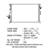 CSF Radiators 3593 Radiator, OE Replacement, Aluminum/Plastic, Natural, Ford, Escape, Transit Connect, Each thumbnail 1
