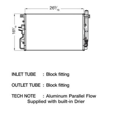 CSF Air Conditioning Condensers 10542 Condenser, Aluminum, Natural, Chevy, Each